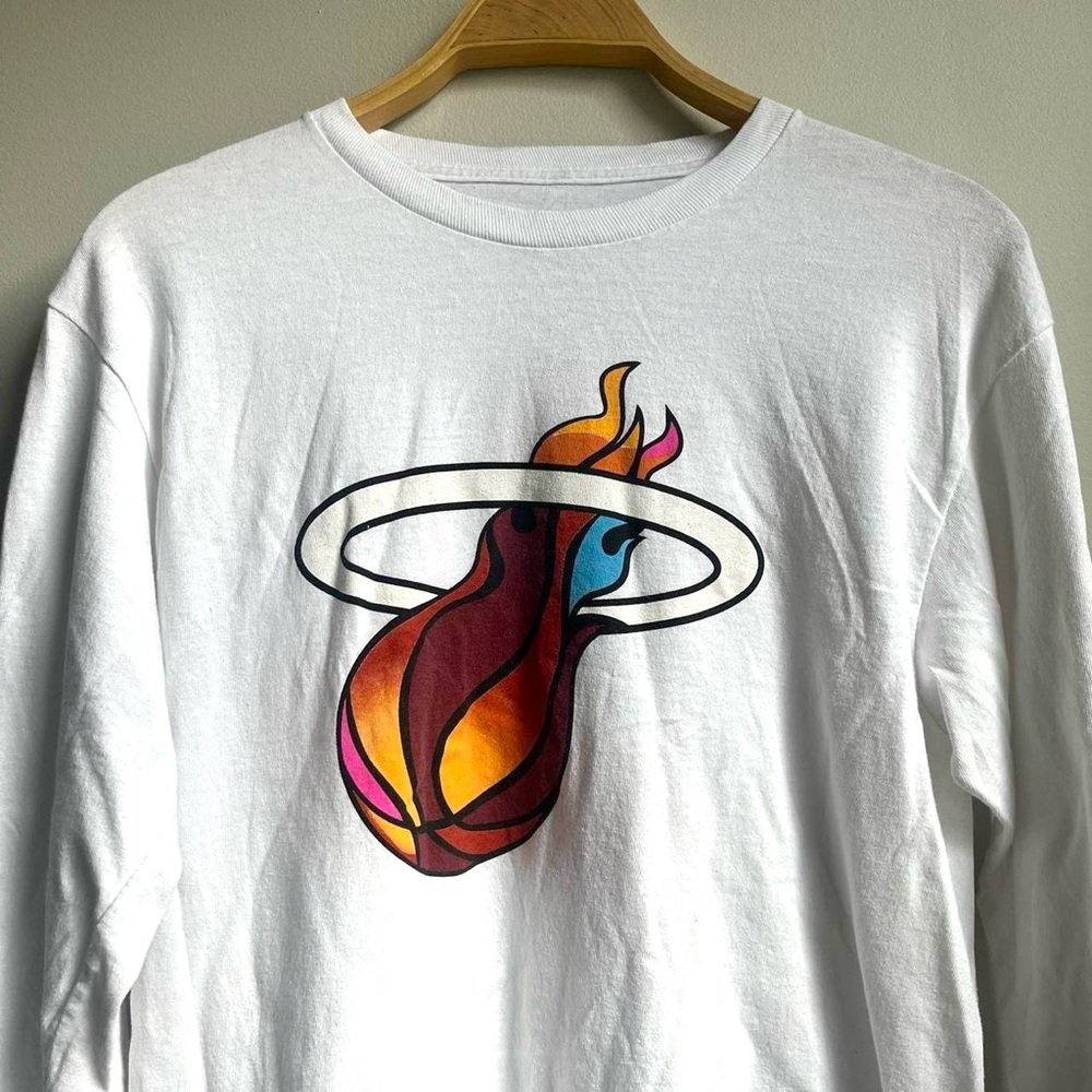 Miami Heat Retro Long Sleeve Tee NBA Basketball